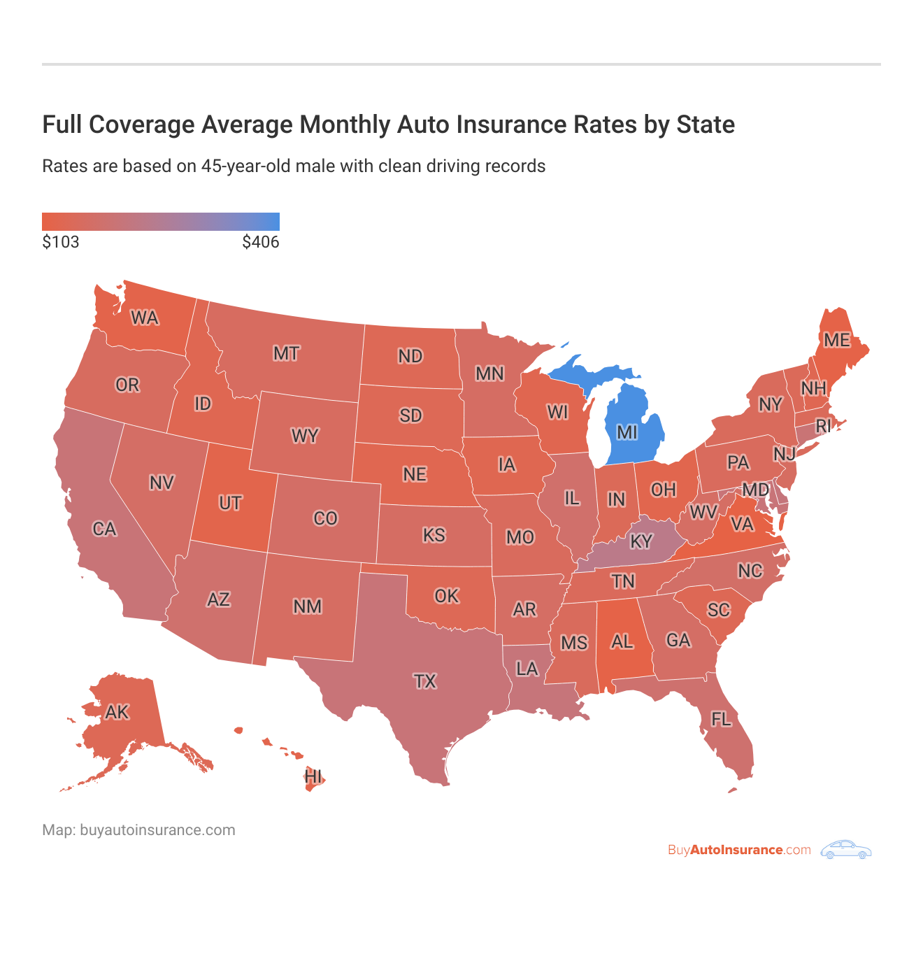 Full Coverage Average Monthly Auto Insurance Rates by State Full Coverage Average Monthly Auto Insurance Rates by State