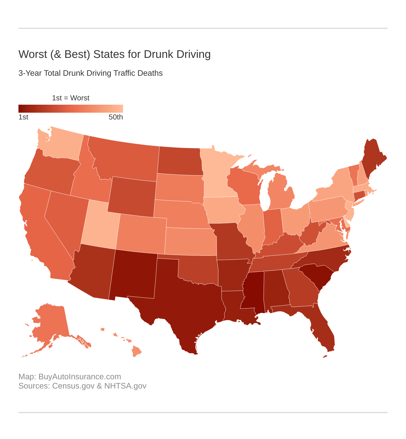 Worst (& Best) States for Drunk Driving Worst (& Best) States for Drunk Driving